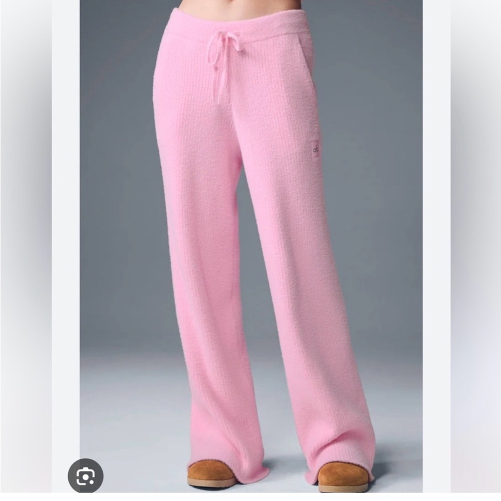 ALO Snuggle Up Sweater High-Waist Wide Leg Pant New